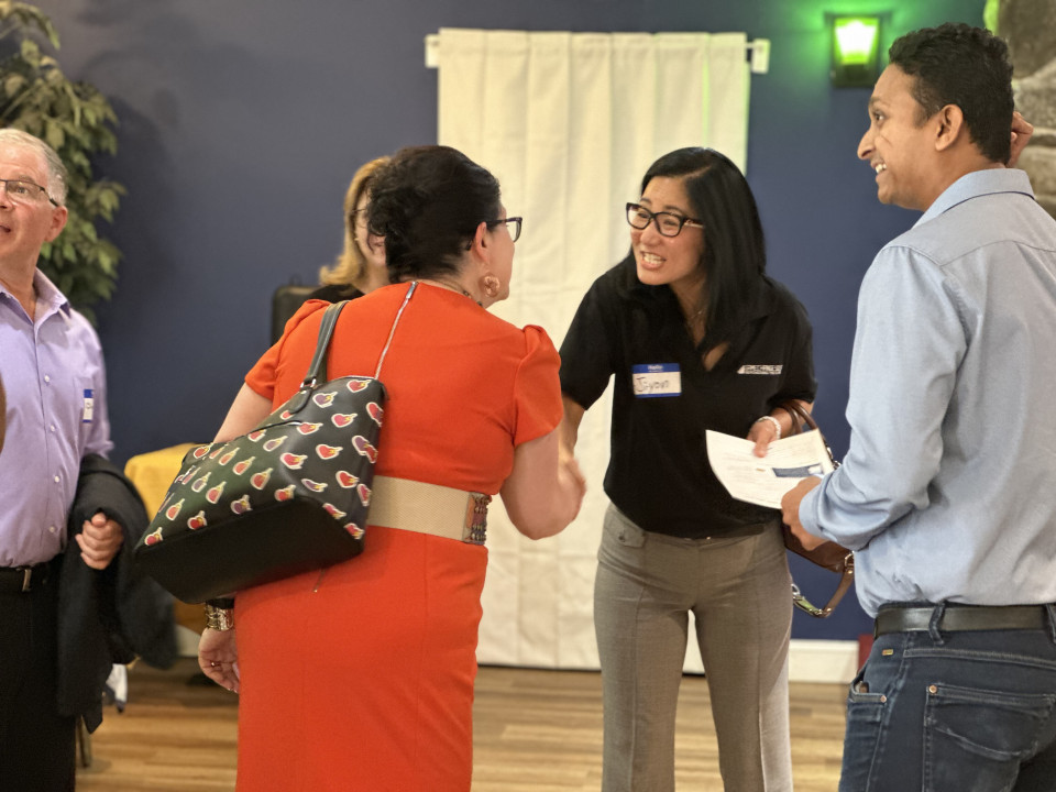 Members network at the June event in Meriden.